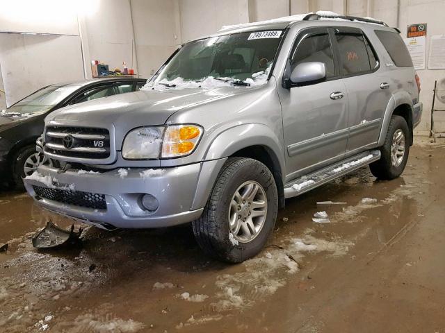 5TDBT48A14S219234 - 2004 TOYOTA SEQUOIA LI SILVER photo 2