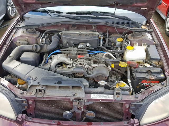 4S3BH6357Y6313521 - 2000 SUBARU LEGACY L MAROON photo 7