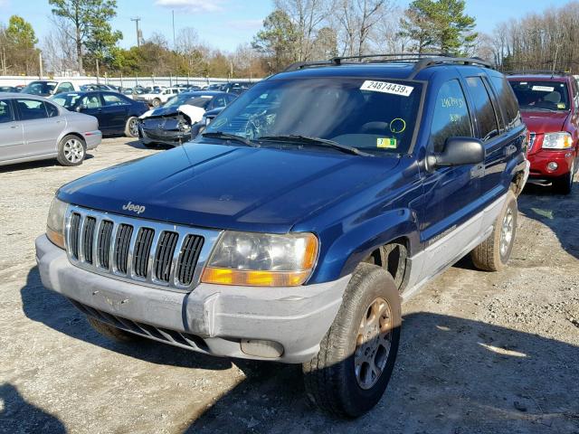 1J4GW48N4YC408557 - 2000 JEEP GRAND CHER BLUE photo 2