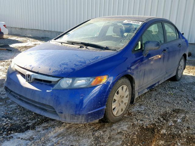 2HGFA15286H020154 - 2006 HONDA CIVIC DX BLUE photo 2