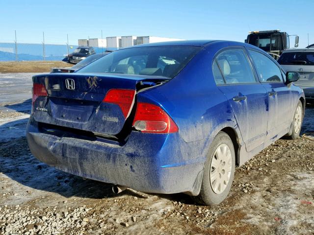 2HGFA15286H020154 - 2006 HONDA CIVIC DX BLUE photo 4