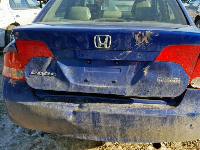 2HGFA15286H020154 - 2006 HONDA CIVIC DX BLUE photo 9