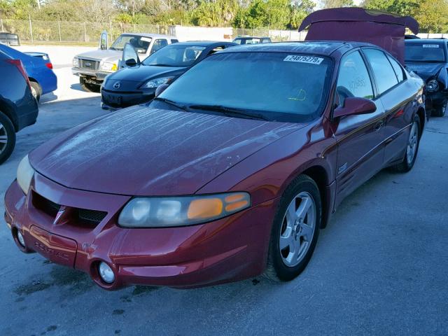 1G2HZ541X34169839 - 2003 PONTIAC BONNEVILLE BURGUNDY photo 2