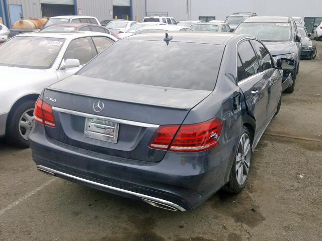 WDDHF5KB1EB017694 - 2014 MERCEDES-BENZ E 350 GRAY photo 4