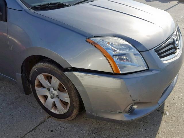 3N1AB6APXBL619940 - 2011 NISSAN SENTRA 2.0 GRAY photo 9