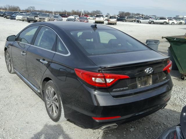 5NPE34AF0FH106239 - 2015 HYUNDAI SONATA SPO BLACK photo 3