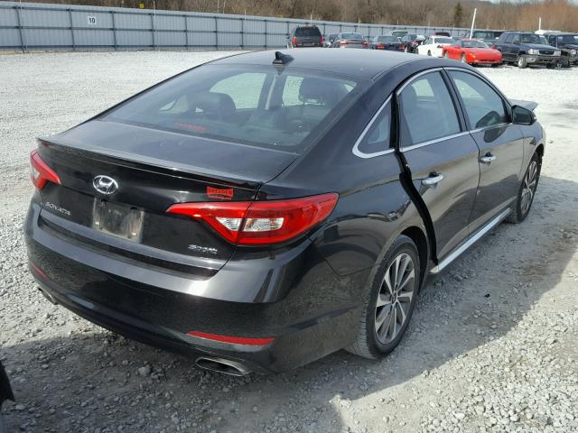 5NPE34AF0FH106239 - 2015 HYUNDAI SONATA SPO BLACK photo 4