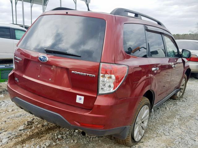 JF2SHBCC5BH756660 - 2011 SUBARU FORESTER 2 BURGUNDY photo 4