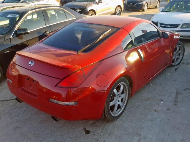 JN1AZ34E63T006604 - 2003 NISSAN 350Z COUPE RED photo 4