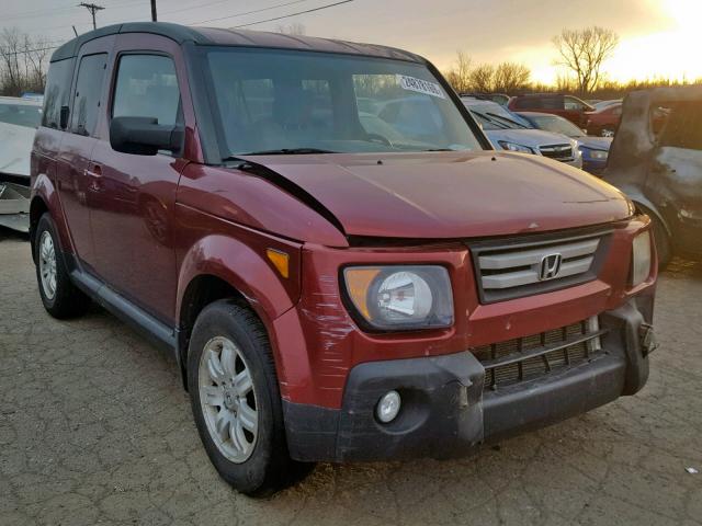 5J6YH28727L000416 - 2007 HONDA ELEMENT EX RED photo 1