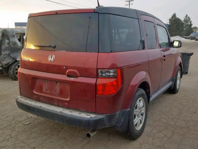 5J6YH28727L000416 - 2007 HONDA ELEMENT EX RED photo 4