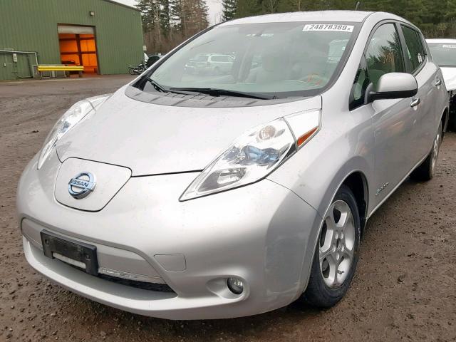 1N4AZ0CP5EC339884 - 2014 NISSAN LEAF S SILVER photo 2