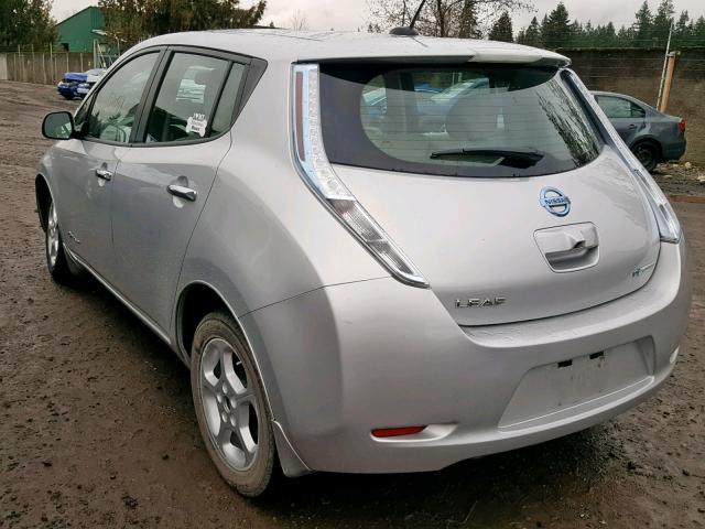 1N4AZ0CP5EC339884 - 2014 NISSAN LEAF S SILVER photo 3