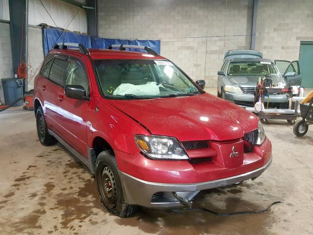 JA4LZ31FX4U000393 - 2004 MITSUBISHI OUTLANDER MAROON photo 1