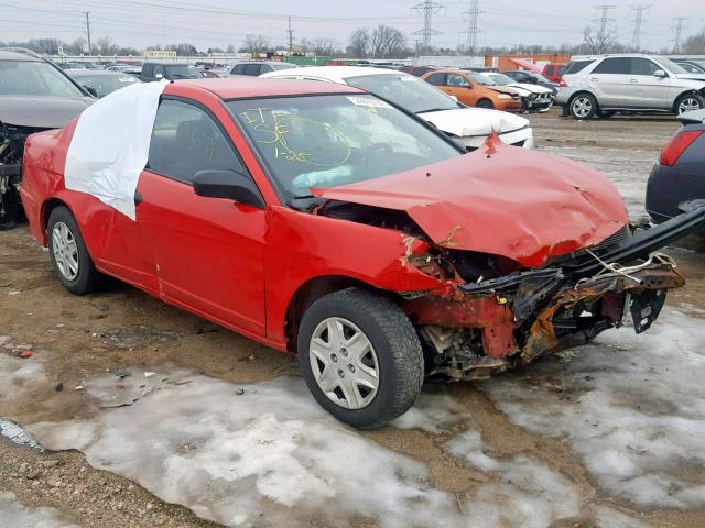 1HGEM223X5L057469 - 2005 HONDA CIVIC DX V RED photo 1