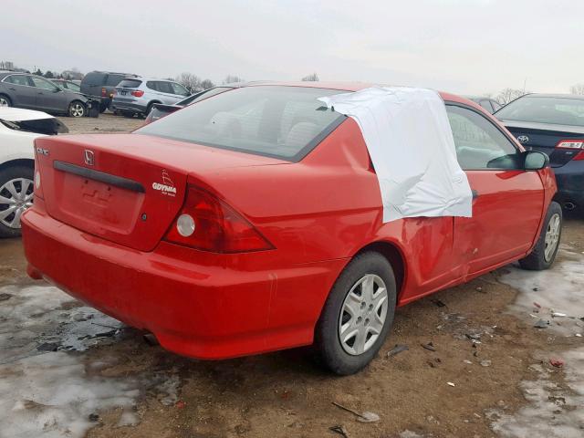 1HGEM223X5L057469 - 2005 HONDA CIVIC DX V RED photo 4