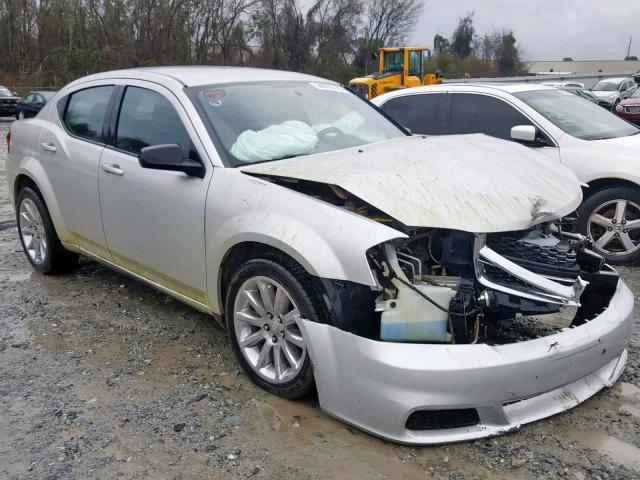 1C3CDZAB1CN173284 - 2012 DODGE AVENGER SE SILVER photo 1