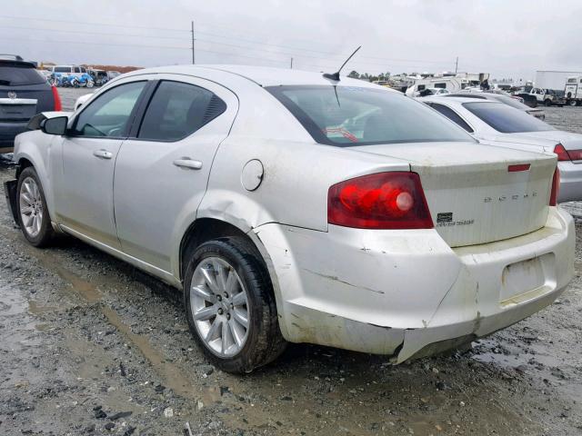 1C3CDZAB1CN173284 - 2012 DODGE AVENGER SE SILVER photo 3