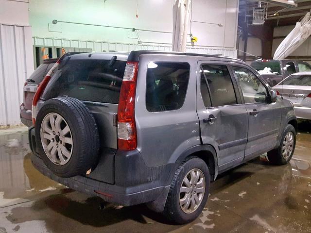 SHSRD78826U434003 - 2006 HONDA CR-V EX GRAY photo 4