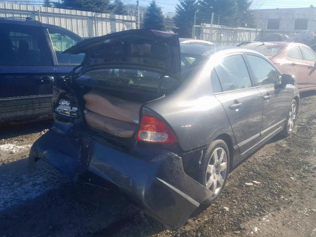 2HGFA16509H519737 - 2009 HONDA CIVIC LX GRAY photo 4