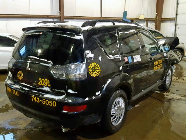 JA4AT2AW9CU611047 - 2012 MITSUBISHI OUTLANDER BLACK photo 4