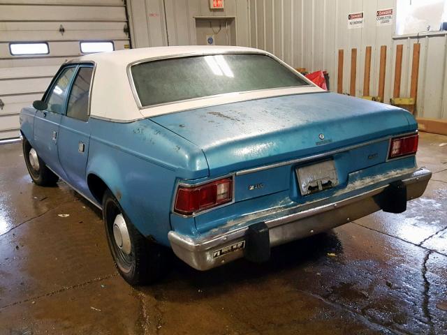 A6A057A732139 - 1976 AMERICAN MOTORS HORNET BLUE photo 3