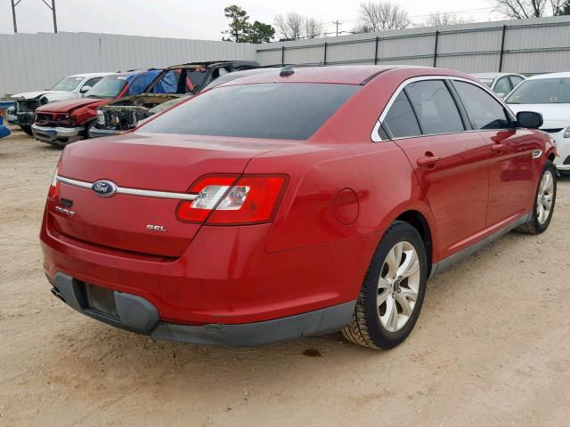 1FAHP2EW5AG163250 - 2010 FORD TAURUS SEL RED photo 4