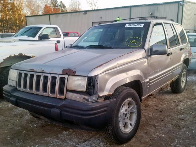 1J4GZ78Y6WC145164 - 1998 JEEP GRAND CHER SILVER photo 2