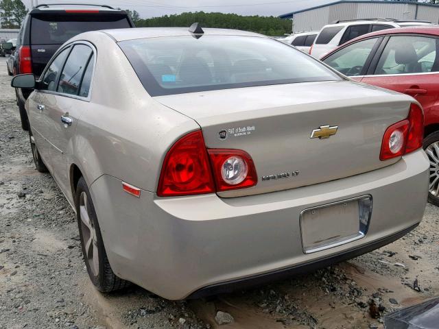 1G1ZC5EU5CF162014 - 2012 CHEVROLET MALIBU 1LT ოქროსფერი ფოტო 3