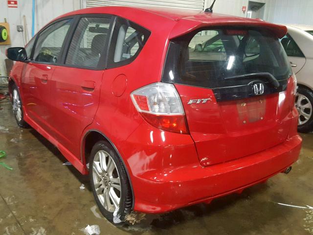 JHMGE88679S009723 - 2009 HONDA FIT SPORT RED photo 3