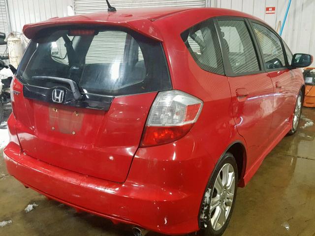 JHMGE88679S009723 - 2009 HONDA FIT SPORT RED photo 4