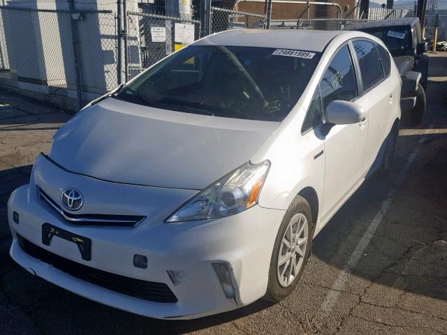 JTDZN3EU7D3215997 - 2013 TOYOTA PRIUS V WHITE photo 2