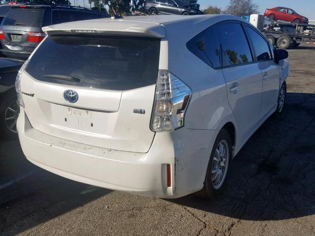 JTDZN3EU7D3215997 - 2013 TOYOTA PRIUS V WHITE photo 4