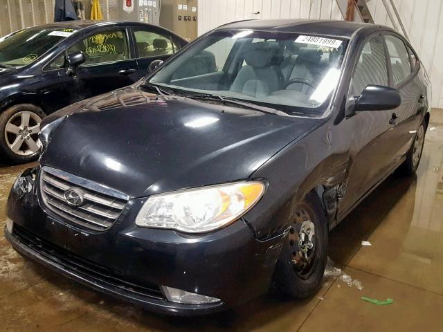 KMHDU46D88U567113 - 2008 HYUNDAI ELANTRA GL BLACK photo 2