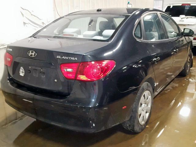 KMHDU46D88U567113 - 2008 HYUNDAI ELANTRA GL BLACK photo 4