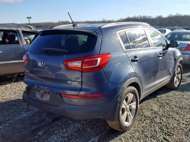 KNDPB3A20B7016333 - 2011 KIA SPORTAGE L BLUE photo 4