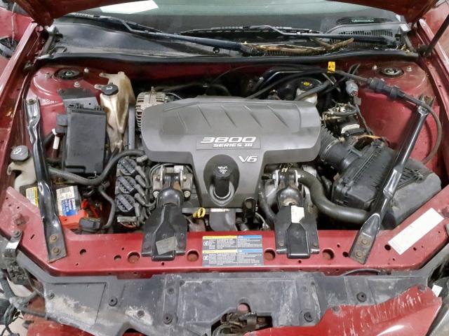 2G2WP522751350551 - 2005 PONTIAC GRAND PRIX MAROON photo 7