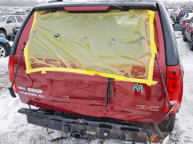 1GKFK36339R294286 - 2009 GMC YUKON XL K MAROON photo 9