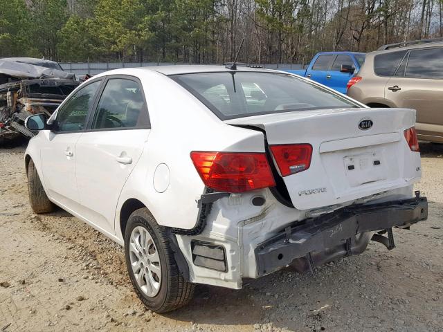 KNAFU4A22C5598277 - 2012 KIA FORTE EX WHITE photo 3