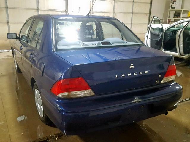 JA3AJ26E93U089949 - 2003 MITSUBISHI LANCER ES BLUE photo 3