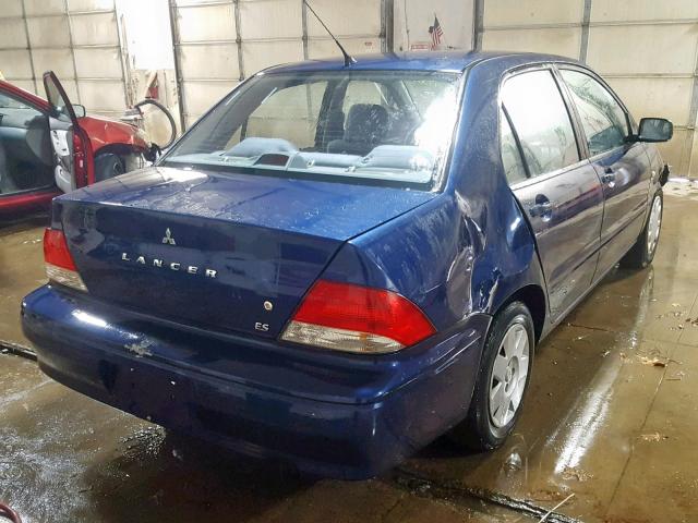 JA3AJ26E93U089949 - 2003 MITSUBISHI LANCER ES BLUE photo 4