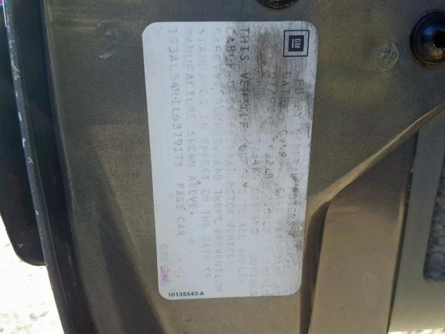 1G3AL54R1L6379173 - 1990 OLDSMOBILE CUTLASS CI BLUE photo 10