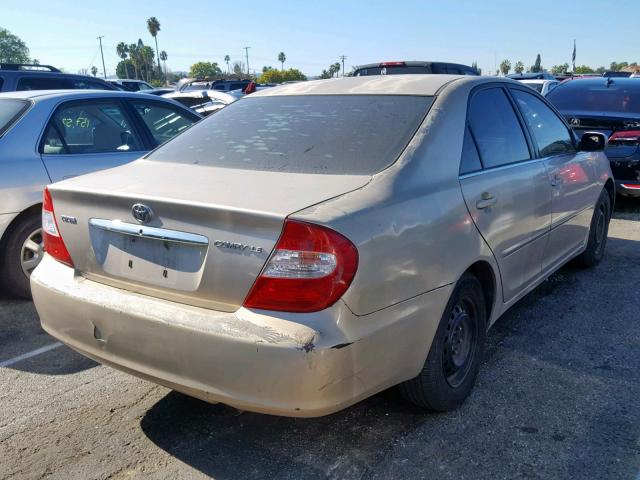 JTDBE32K020054461 - 2002 TOYOTA CAMRY LE GOLD photo 4