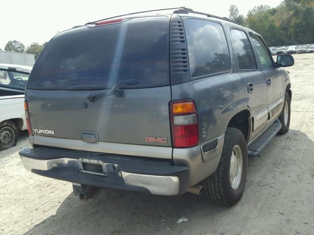 1GKEC13T11R223156 - 2001 GMC YUKON GRAY photo 4