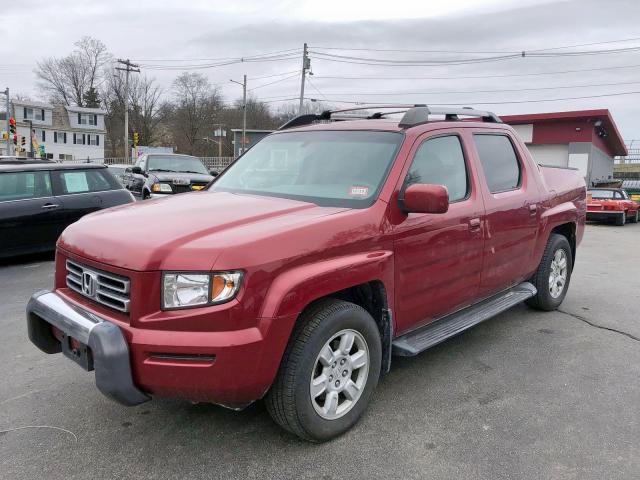 2HJYK16526H504328 - 2006 HONDA RIDGELINE RED photo 2