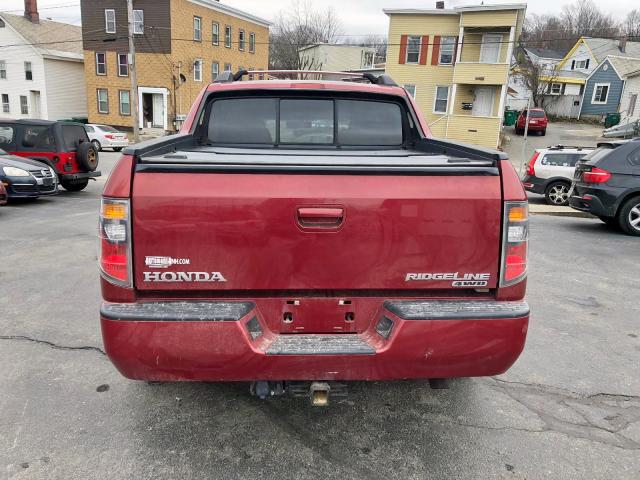 2HJYK16526H504328 - 2006 HONDA RIDGELINE RED photo 4