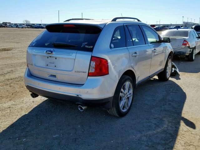 2FMDK3KC4DBA68029 - 2013 FORD EDGE LIMIT SILVER photo 4