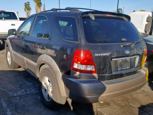 KNDJD733355340647 - 2005 KIA SORENTO EX BLACK photo 3