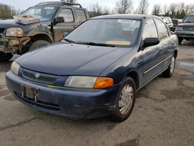 JM1BC1415V0104726 - 1997 MAZDA PROTEGE DX BLUE photo 2