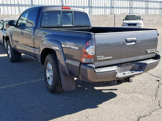 5TETU4GN9AZ694666 - 2010 TOYOTA TACOMA PRE GRAY photo 3